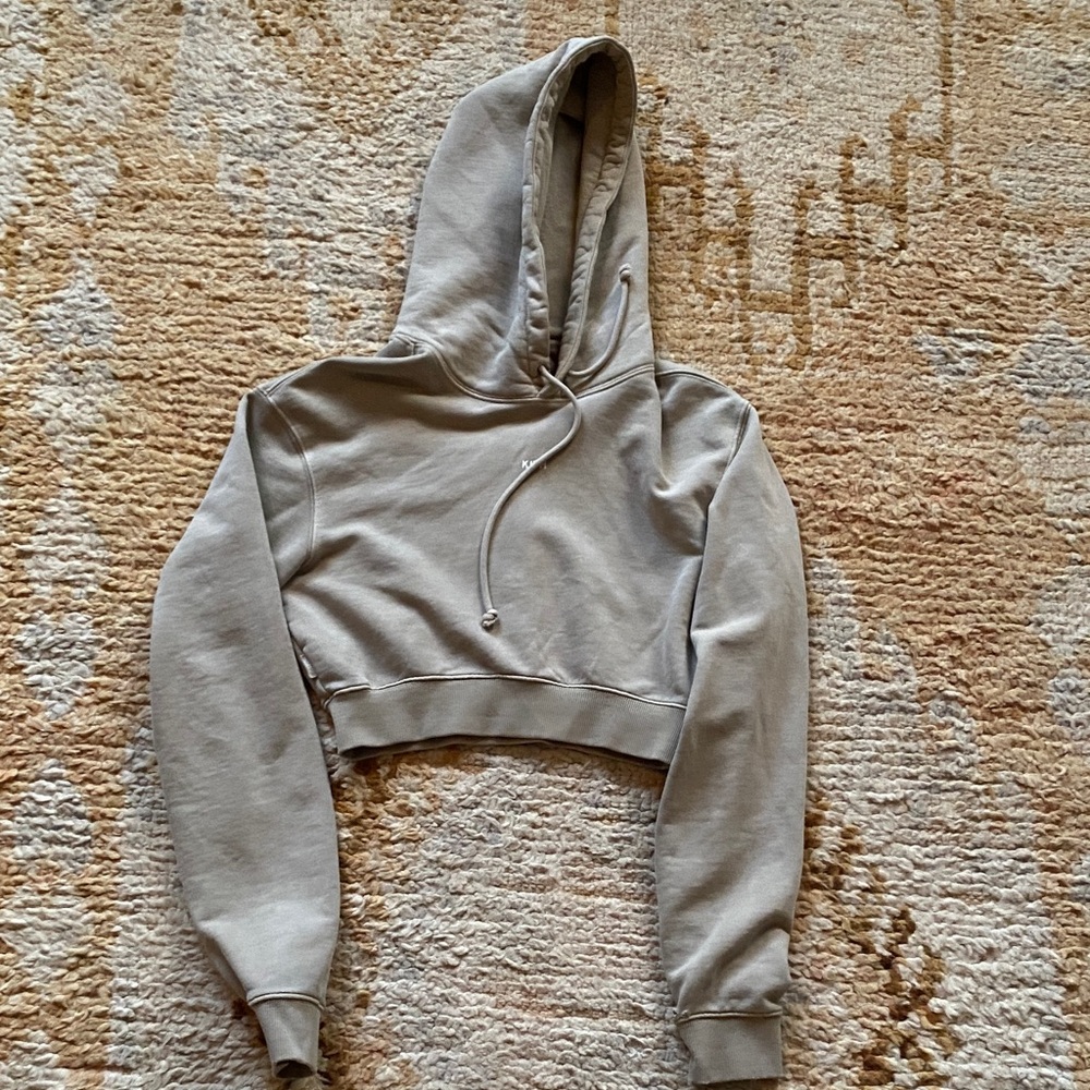 Kith Cropped Hoodie mushroom
